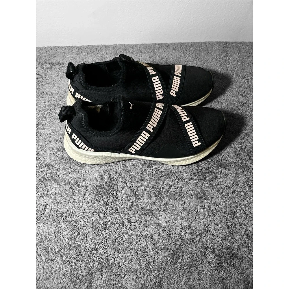 PUMA Unisex Black Athletic Slip-On‎ Sneakers US 7.5